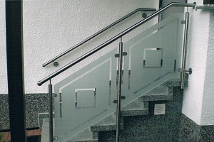 Edelstahl-Glas-Treppengeländer